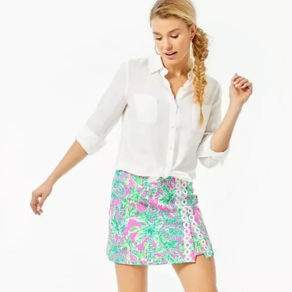 NWOT Lilly Pulitzer Tawney Skort size 8 Prosecco Pink Hangin Around